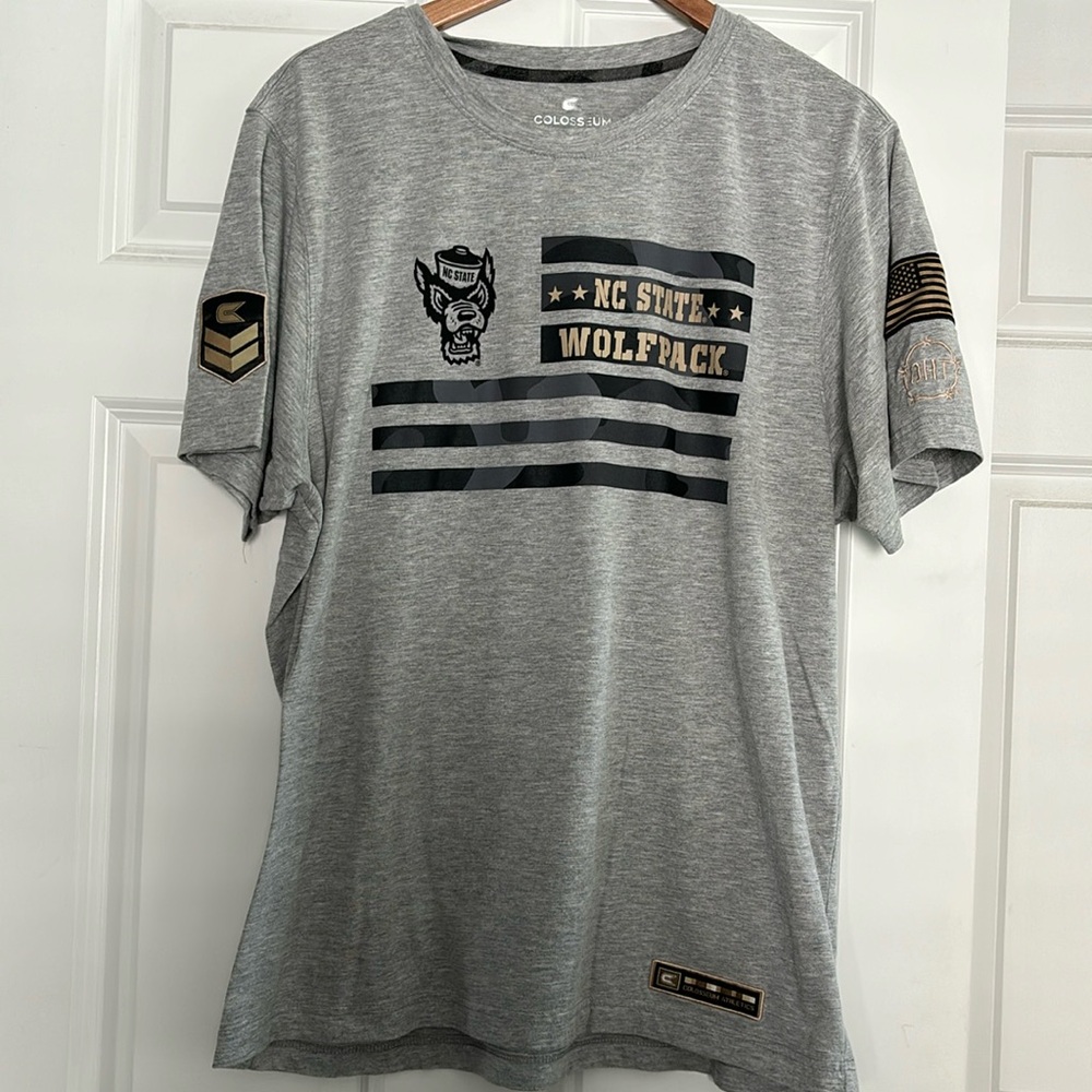 NC State Wolfpack Military Appreciation Tee Gray Size XL Men’s